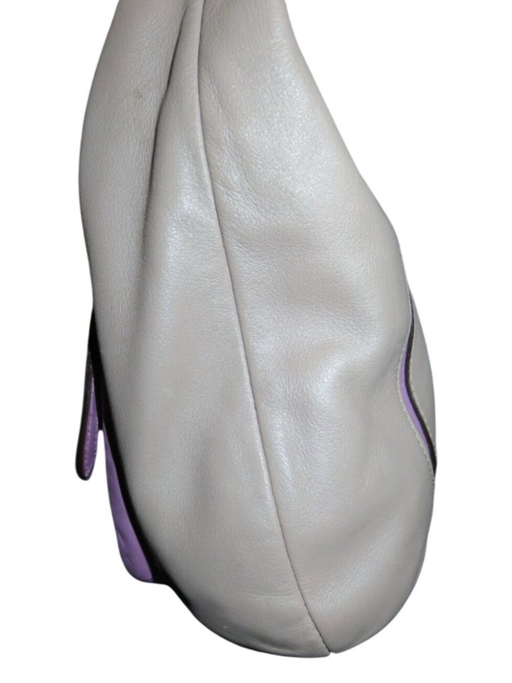 Coach 2013 Kristin Spectator Lavender & Mauve Leather Purple Colorblock Hobo Bag - Picture 5 of 13